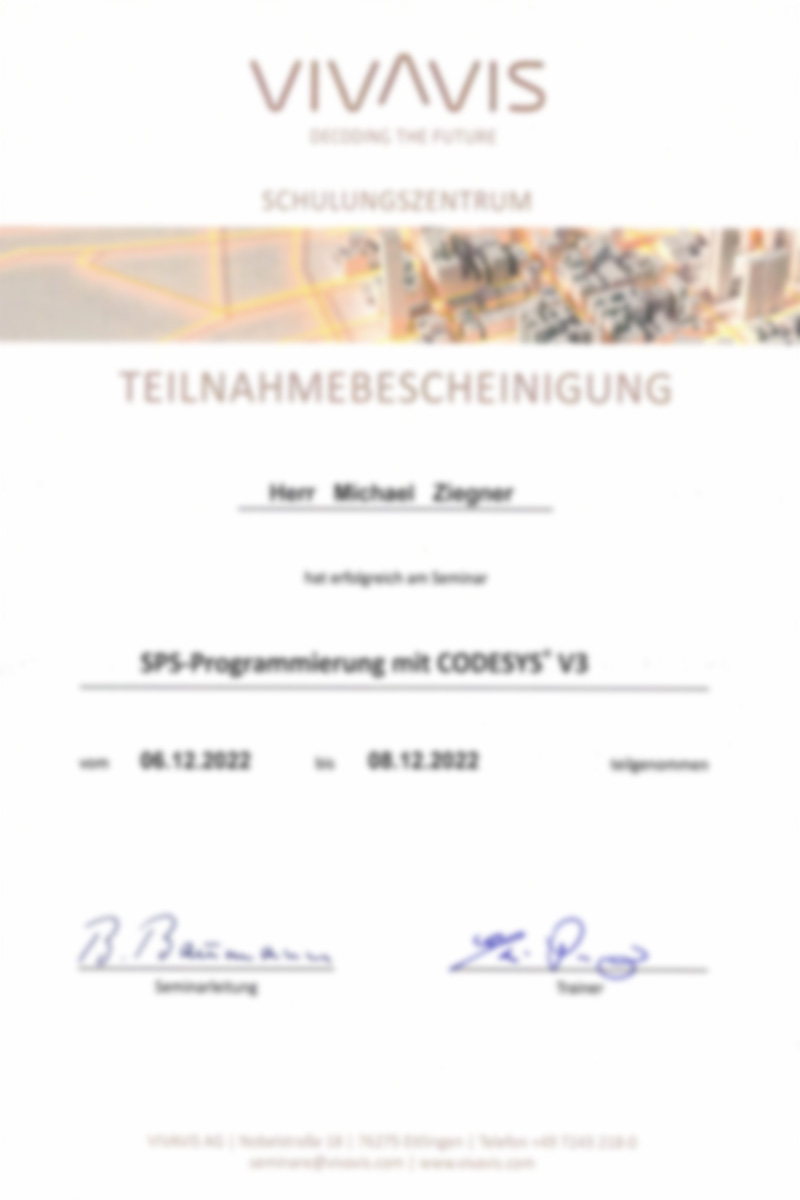 Zertifikat Vivavis